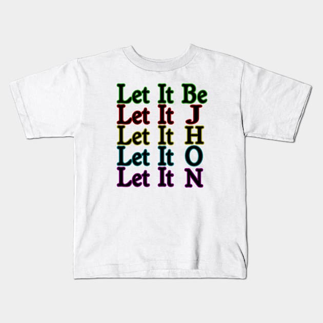 LET IT BEATLES Kids T-Shirt by Odegart